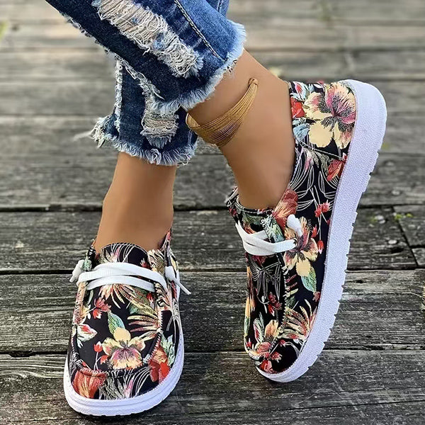 🔥LAST DAY 70% OFF - Women's Casual Comfy Floral Print Canvas Shoes