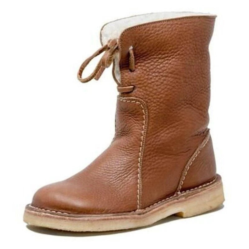 Women's Vintage Buttery-Soft Waterproof Wool Lining Boots