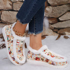 LAST DAY 50% OFF-Women's Comfort Plush Xmas Santa Warm Winter Boots