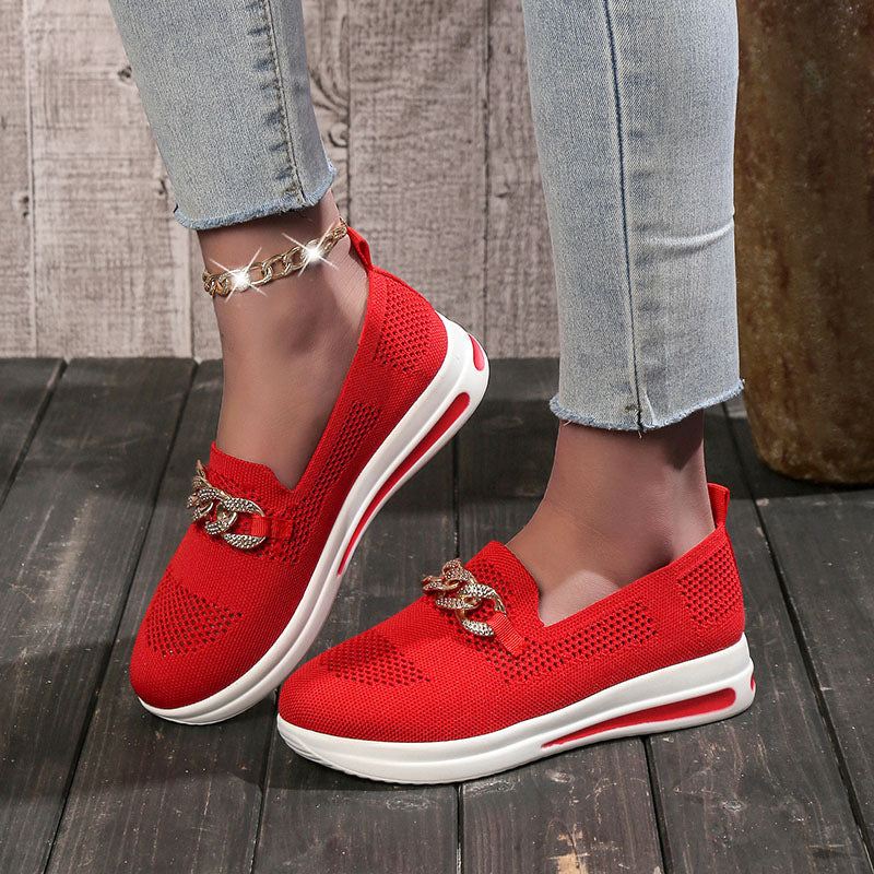 🔥LAST DAY 49% OFF - Women's Woven Breathable Orthopedic Wedge Sneakers