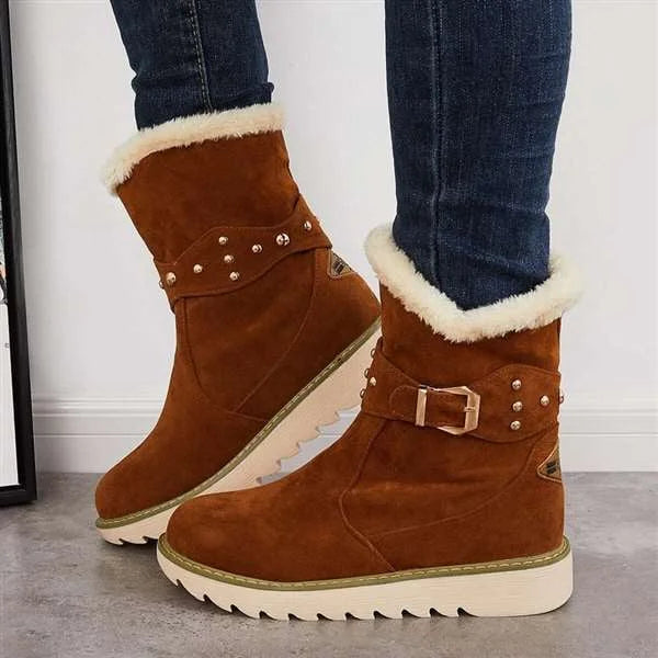 Last Day 50% OFF-Women Winter Warm Fur Lined Snow Ankle Boots