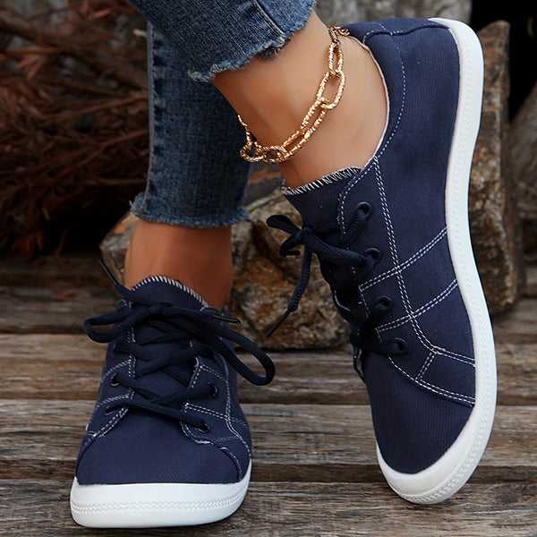 🔥LAST DAY 70% OFF - Women's Casual Comfy Lace Up Non-Slip Canvas Shoes