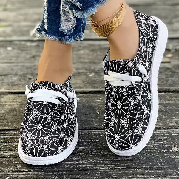 🔥LAST DAY 70% OFF - Women's Casual Comfy Floral Printing Canvas Shoes