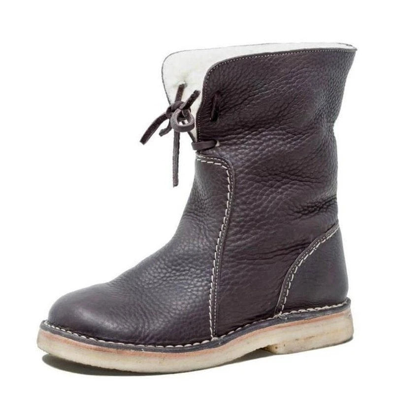 Women's Vintage Buttery-Soft Waterproof Wool Lining Boots