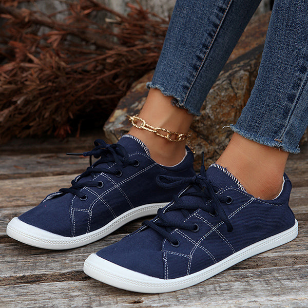 🔥LAST DAY 70% OFF - Women's Casual Comfy Lace Up Non-Slip Canvas Shoes