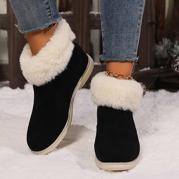 Last Day 50% OFF-Women's Classic Slip Resistant Suede Casual Warm Snow Boots
