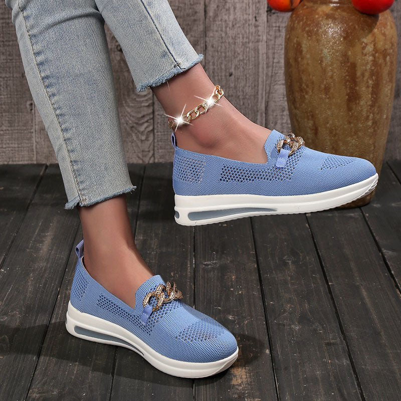 🔥LAST DAY 49% OFF - Women's Woven Breathable Orthopedic Wedge Sneakers