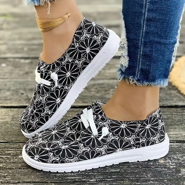 🔥LAST DAY 70% OFF - Women's Casual Comfy Floral Printing Canvas Shoes