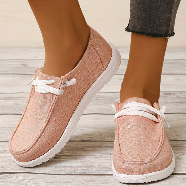 🔥LAST DAY 49% OFF - Women's Sneakers Low Top Casual Breathable Canvas Slippers