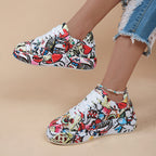 Women's Casual Graffiti Platform Sneaker