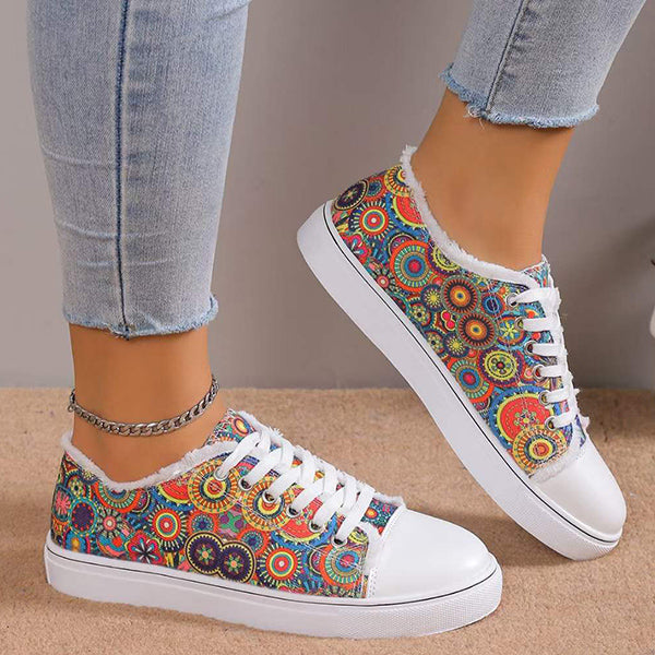 🔥LAST DAY 50% OFF - Women's Casual Comfy Trendy Printed Canvas Shoes