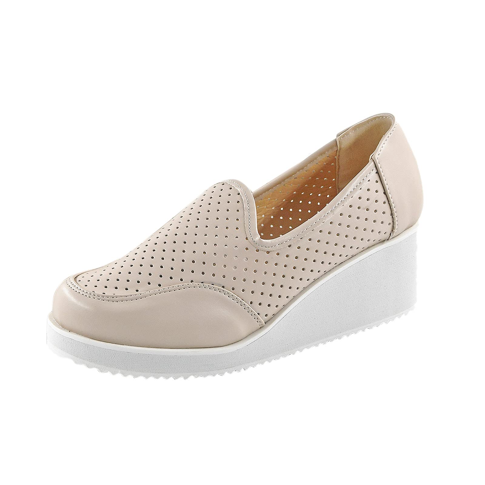 Womens Casual Breathable Orthopedic Wedge Heel Shoes