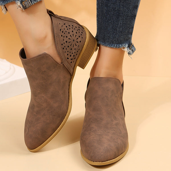 LAST DAY 75% OFF-Women Casual Leather Moccasin Boots