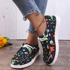 🔥LAST DAY 50% OFF - Women's Casual Comfy Lightweight Halloween Pumpkin Print Canvas Shoes