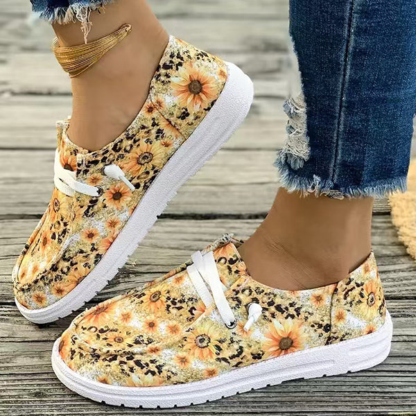 🔥LAST DAY 70% OFF - Women's Casual Comfy Floral Print Canvas Shoes