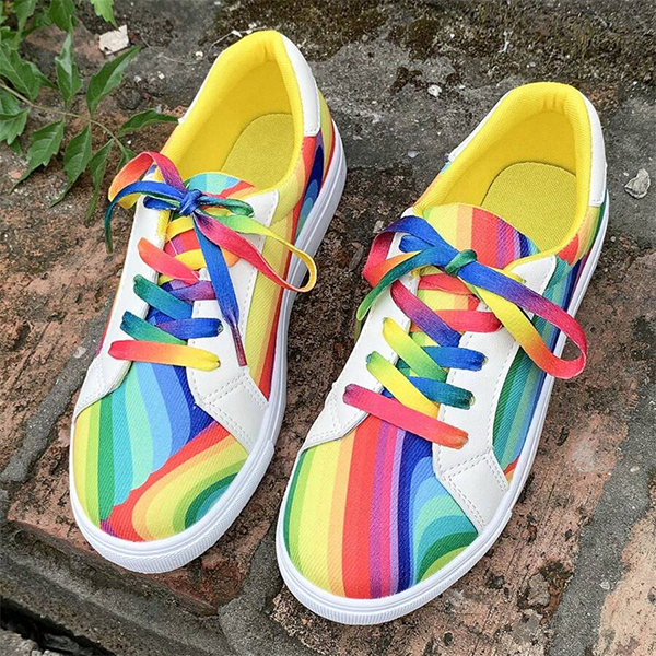 🔥LAST DAY 50% OFF - Women's Casual Comfy Colorful Canvas Lace Up Sneakers