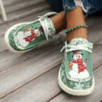 🔥LAST DAY 70% OFF - Women's Casual Comfy Snowman Pattern Canvas Shoes