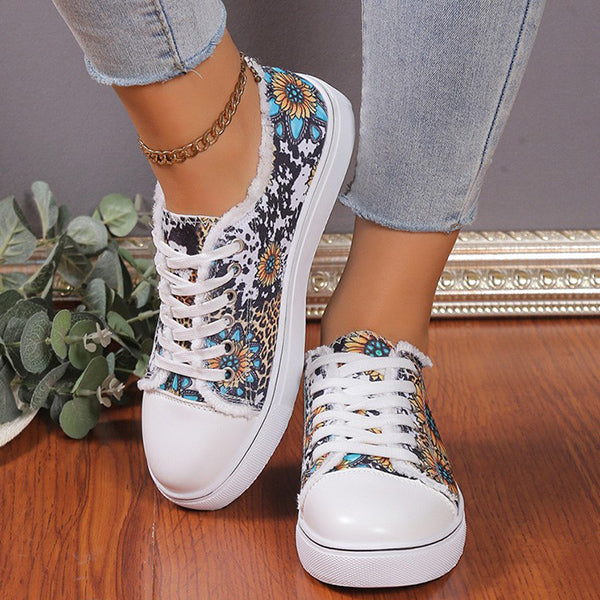 🔥LAST DAY 50% OFF - Women's Casual Comfy Trendy Printed Canvas Shoes
