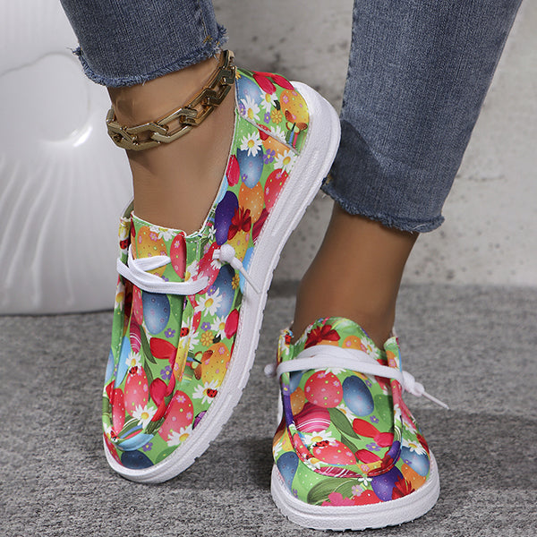 🔥LAST DAY 50% OFF - Women's Casual Comfy Lightweight Love Heart Pattern Canvas Shoes