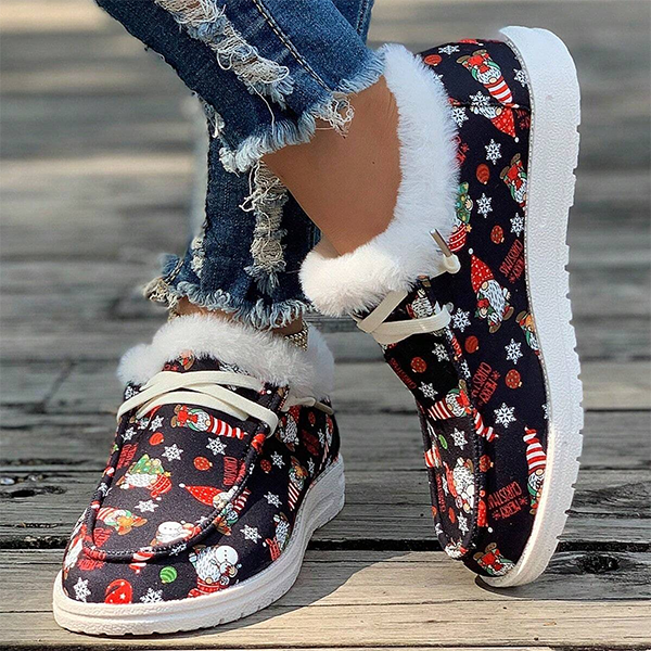 LAST DAY 50% OFF-Women's Christmas Style Plush Comfort Winter Snow Boots