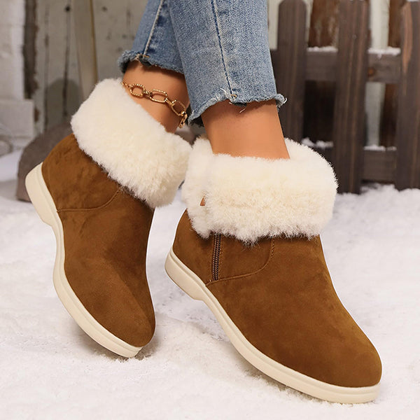 Last Day 50% OFF-Women's Classic Slip Resistant Suede Casual Warm Snow Boots