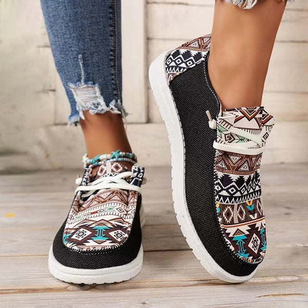 🔥LAST DAY 70% OFF - Women's Casual Comfy Tribal Pattern Canvas Shoes