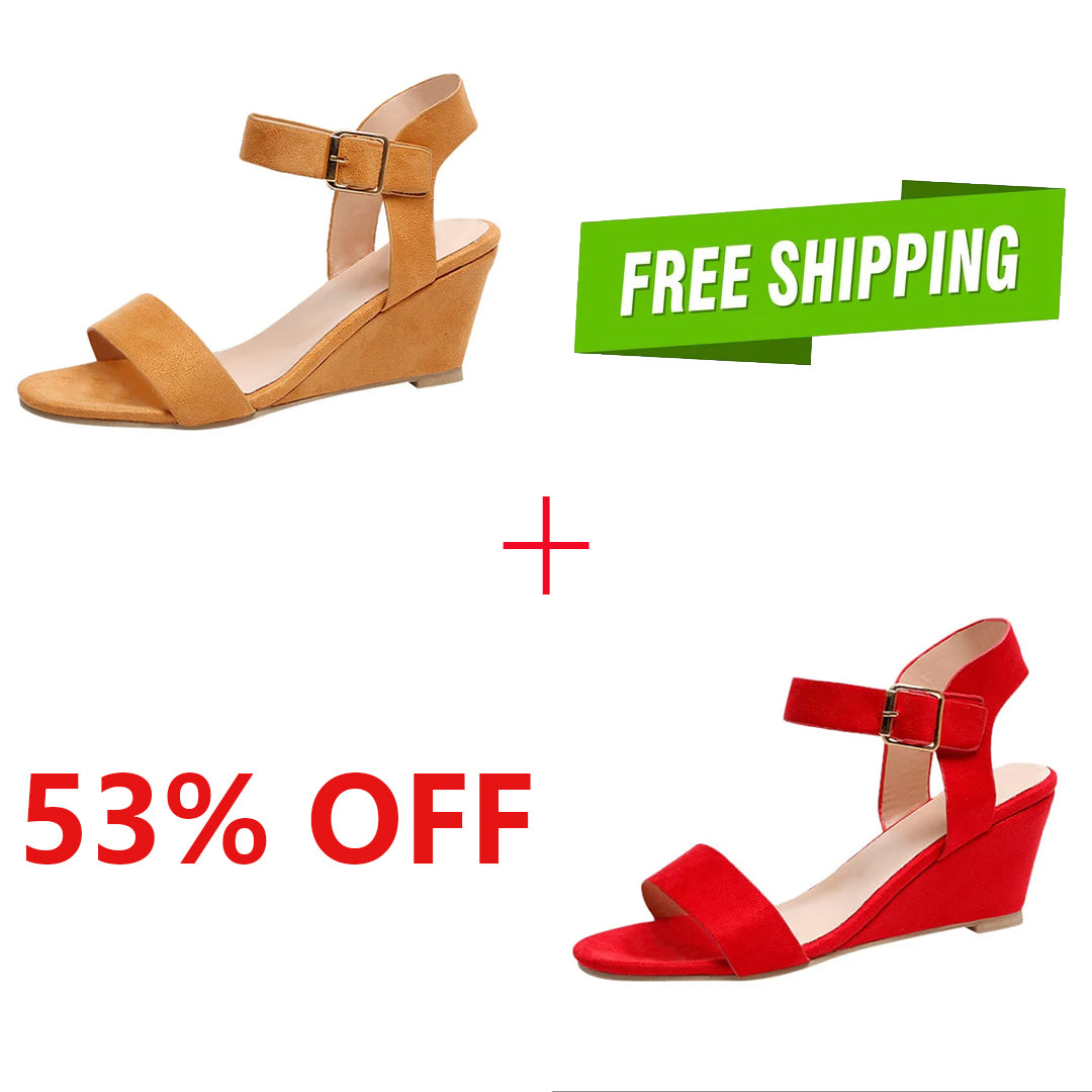 Last Day 75% OFF-Women's Comfortable Orthopedic Wedge Open Toe Sandals