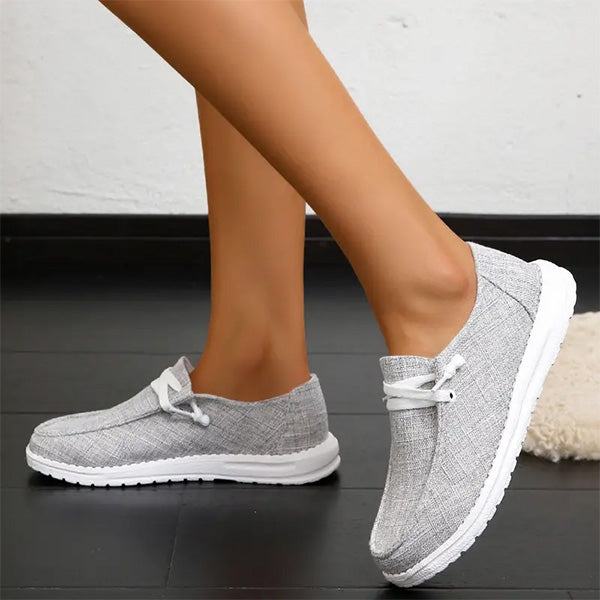 🔥LAST DAY 49% OFF - Women's Sneakers Low Top Casual Breathable Canvas Slippers
