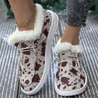 LAST DAY 50% OFF-Women's Comfort Plush Lined Canvas Shoes
