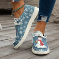 🔥LAST DAY 70% OFF - Women's Casual Comfy Snowman Pattern Canvas Shoes