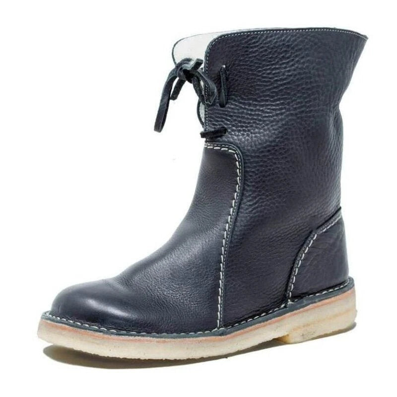 Women's Vintage Buttery-Soft Waterproof Wool Lining Boots