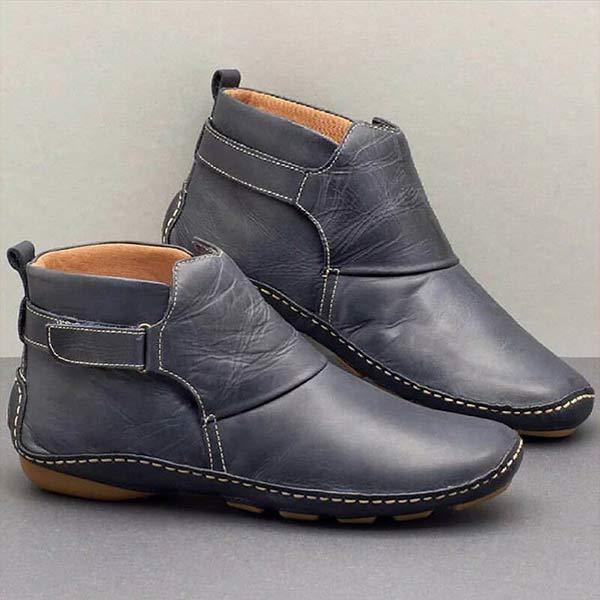 LAST DAY 50% OFF-Women'S Vintage Velcro Flat Ankle Boots