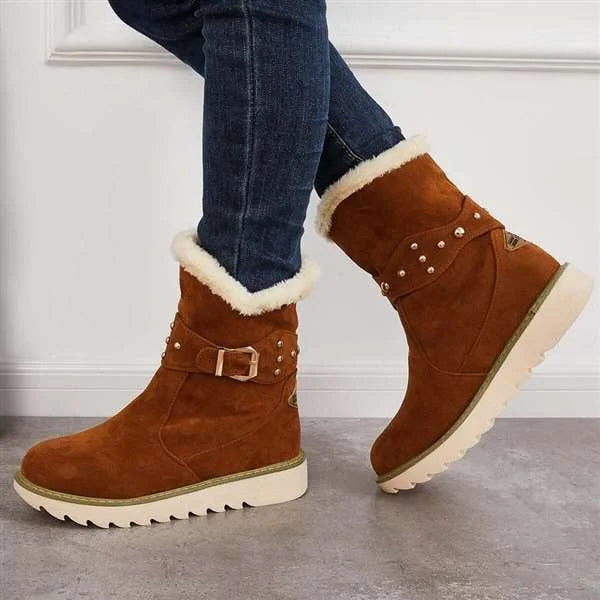 Last Day 50% OFF-Women Winter Warm Fur Lined Snow Ankle Boots