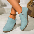 LAST DAY 50% OFF-Women'S Chunky Heel Side Zip Comfortable Orthopedic Shoes