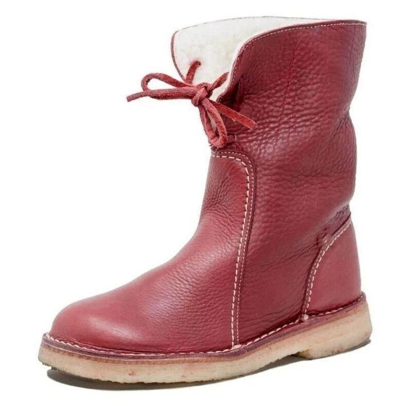 Women's Vintage Buttery-Soft Waterproof Wool Lining Boots