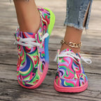 🔥LAST DAY 70% OFF - Women's Casual Comfy Lightweight Abstract Color Canvas Shoes