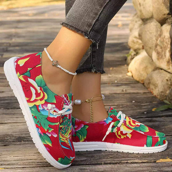 🔥LAST DAY 50% OFF - Women's Casual Comfy Color Printing Canvas Shoes