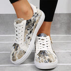 🔥LAST DAY 50% OFF - Women's Casual Comfy Lace Up Round Toe Low Top Walking Shoes