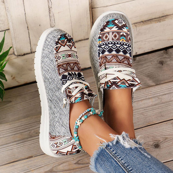 🔥LAST DAY 70% OFF - Women's Casual Comfy Tribal Pattern Canvas Shoes