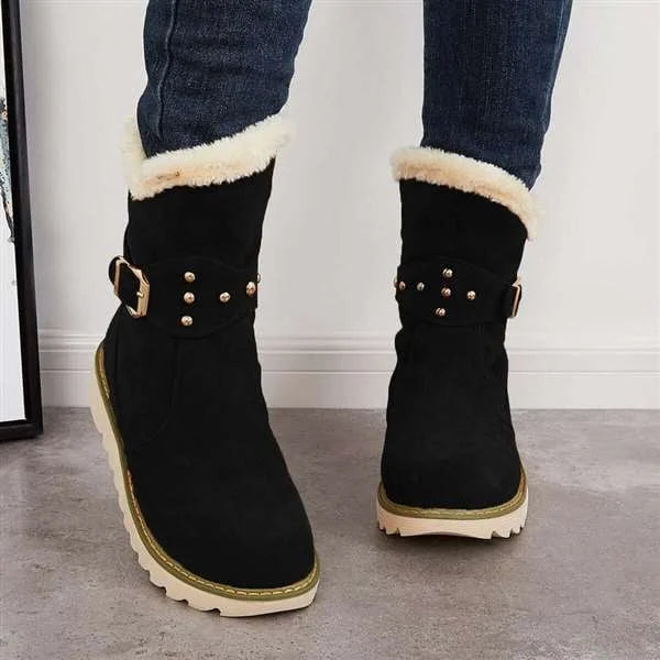 Last Day 50% OFF-Women Winter Warm Fur Lined Snow Ankle Boots