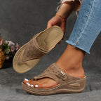 😍Last Day 70% OFF😍-Womens Comfy Mesh Breathable Wedge Sandals