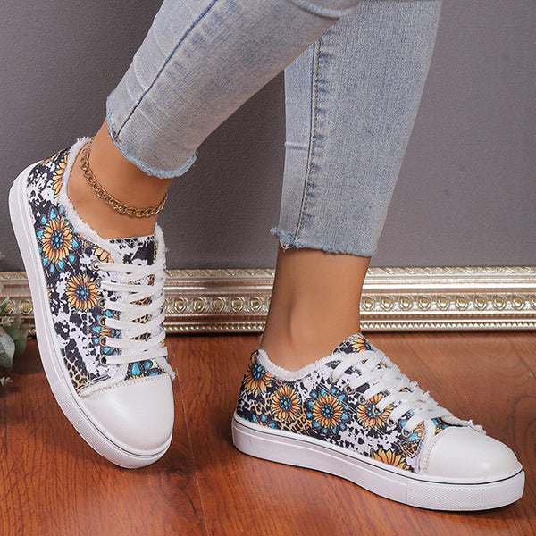 🔥LAST DAY 50% OFF - Women's Casual Comfy Trendy Printed Canvas Shoes