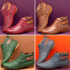 LAST DAY 50% OFF-Women'S Vintage Velcro Flat Ankle Boots