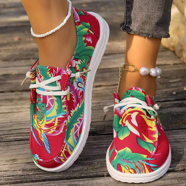 🔥LAST DAY 50% OFF - Women's Casual Comfy Color Printing Canvas Shoes