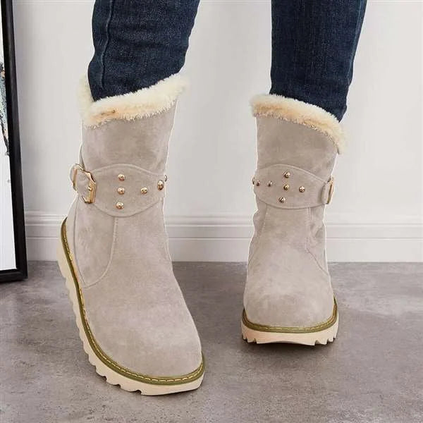 Last Day 50% OFF-Women Winter Warm Fur Lined Snow Ankle Boots