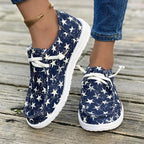 🔥LAST DAY 50% OFF - Women's Casual Comfy Lightweight Flag Pattern Canvas Shoes