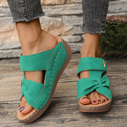 😍Last Day 50% OFF😍-Womens Casual Comfy Open Toe  Arch Support Sandals with Bowknot