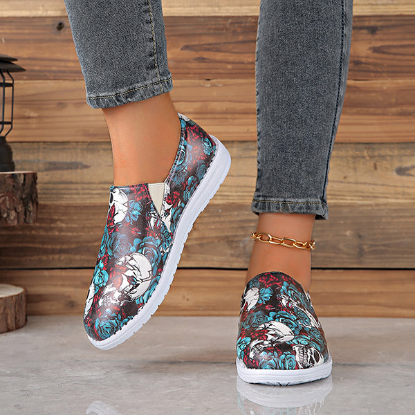 🔥LAST DAY 70% OFF - Women's Casual Comfy printed slip-on canvas shoes