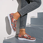 🔥LAST DAY 70% OFF - Women's Casual Comfy printed slip-on canvas shoes