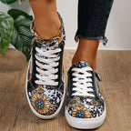 🔥LAST DAY 50% OFF - Women's Casual Comfy Lace Up Round Toe Low Top Walking Shoes